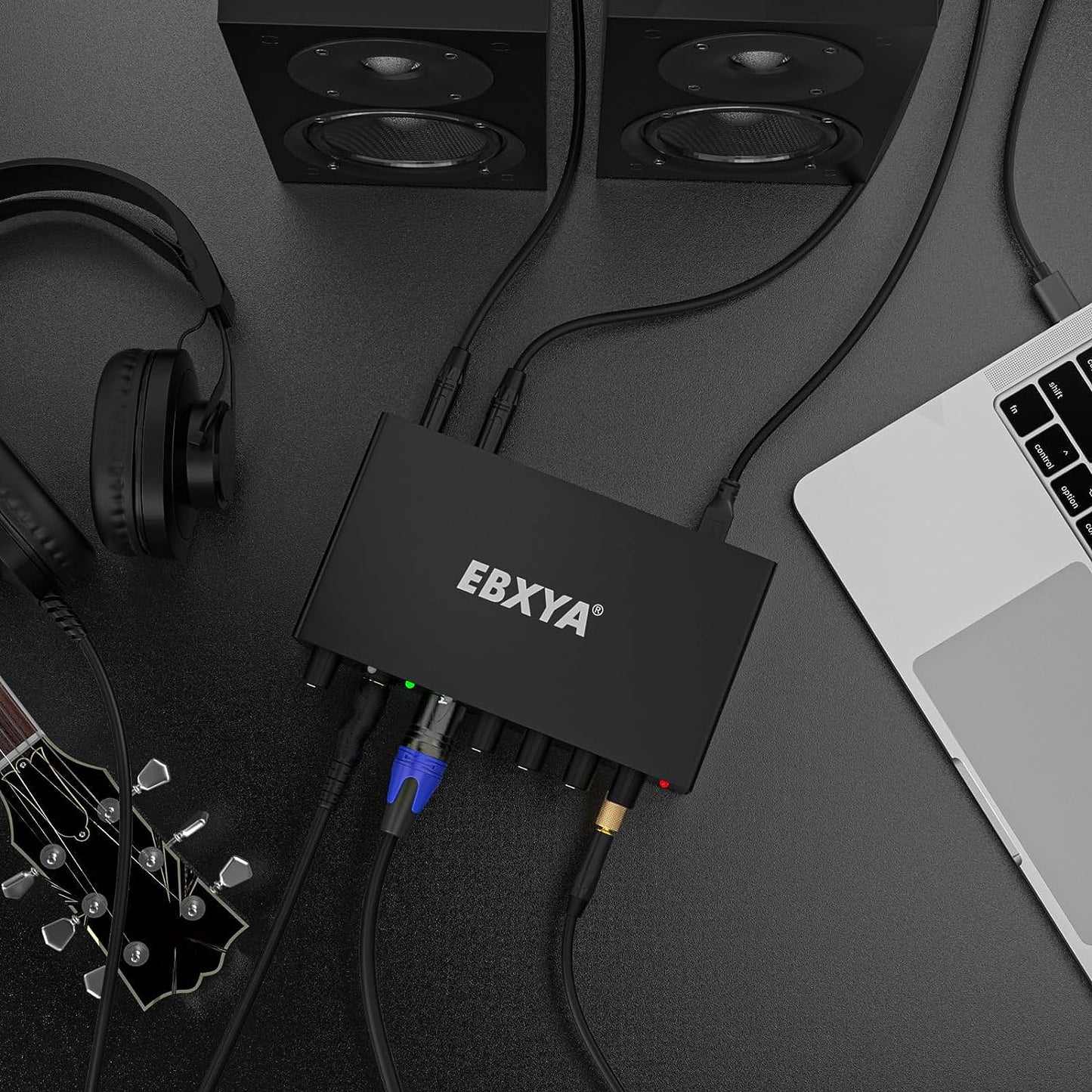 EBXYA 2x2 USB Audio Interface for Recording, Streaming and Podcasting, 24Bit/196kHz High-Fidelity, Studio Quality Audio Interface for Guitarist, Vocalist, Podcaster or Producer