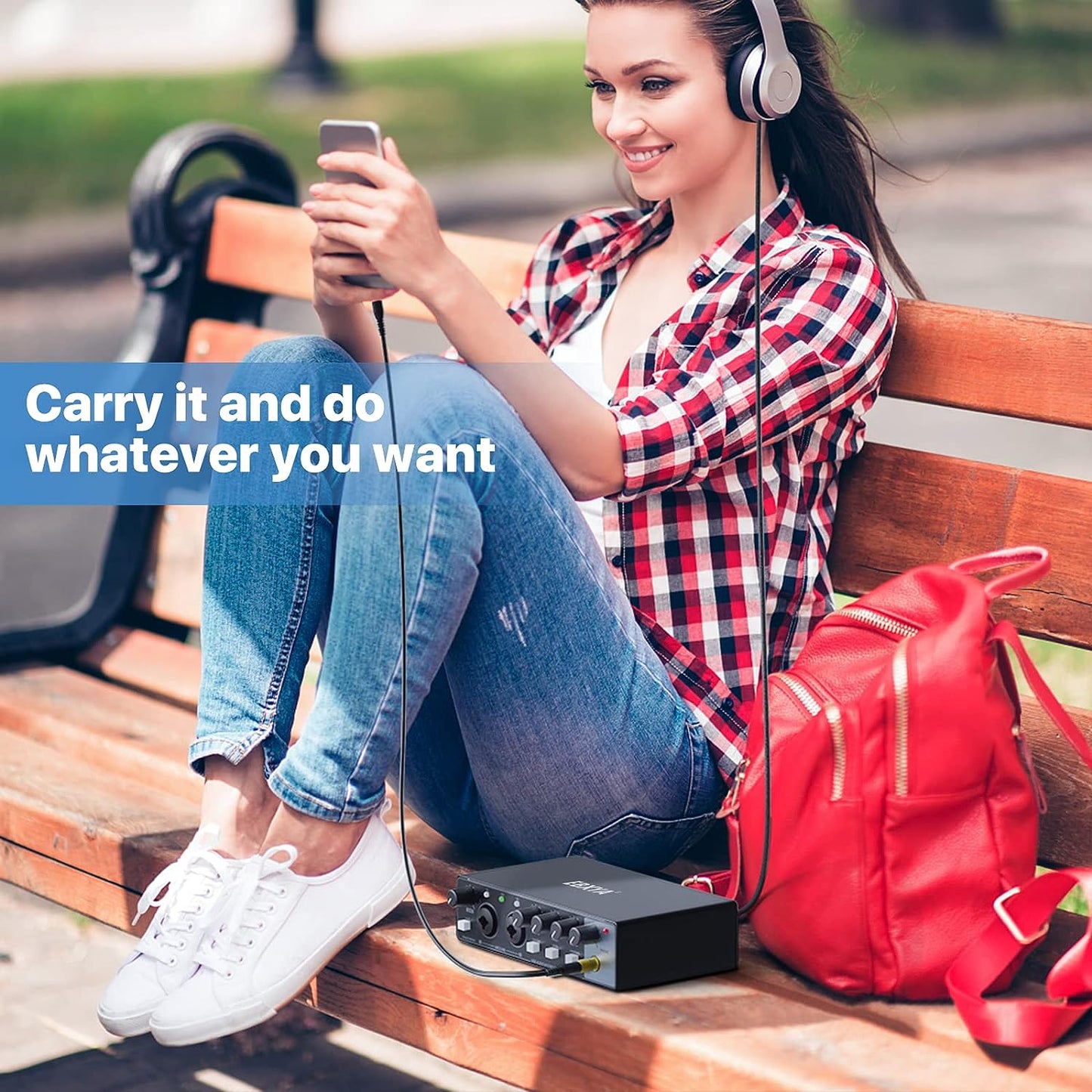 EBXYA 2x2 USB Audio Interface for Recording, Streaming and Podcasting, 24Bit/196kHz High-Fidelity, Studio Quality Audio Interface for Guitarist, Vocalist, Podcaster or Producer