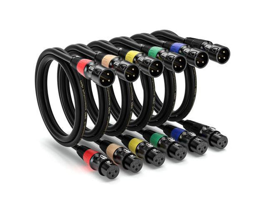 EBXYA XLR Cable 10 ft 6-Packs - Standard XLR Male to Female Microphone Cable with 3-Pin Balanced Shielded XLR Speaker Cable