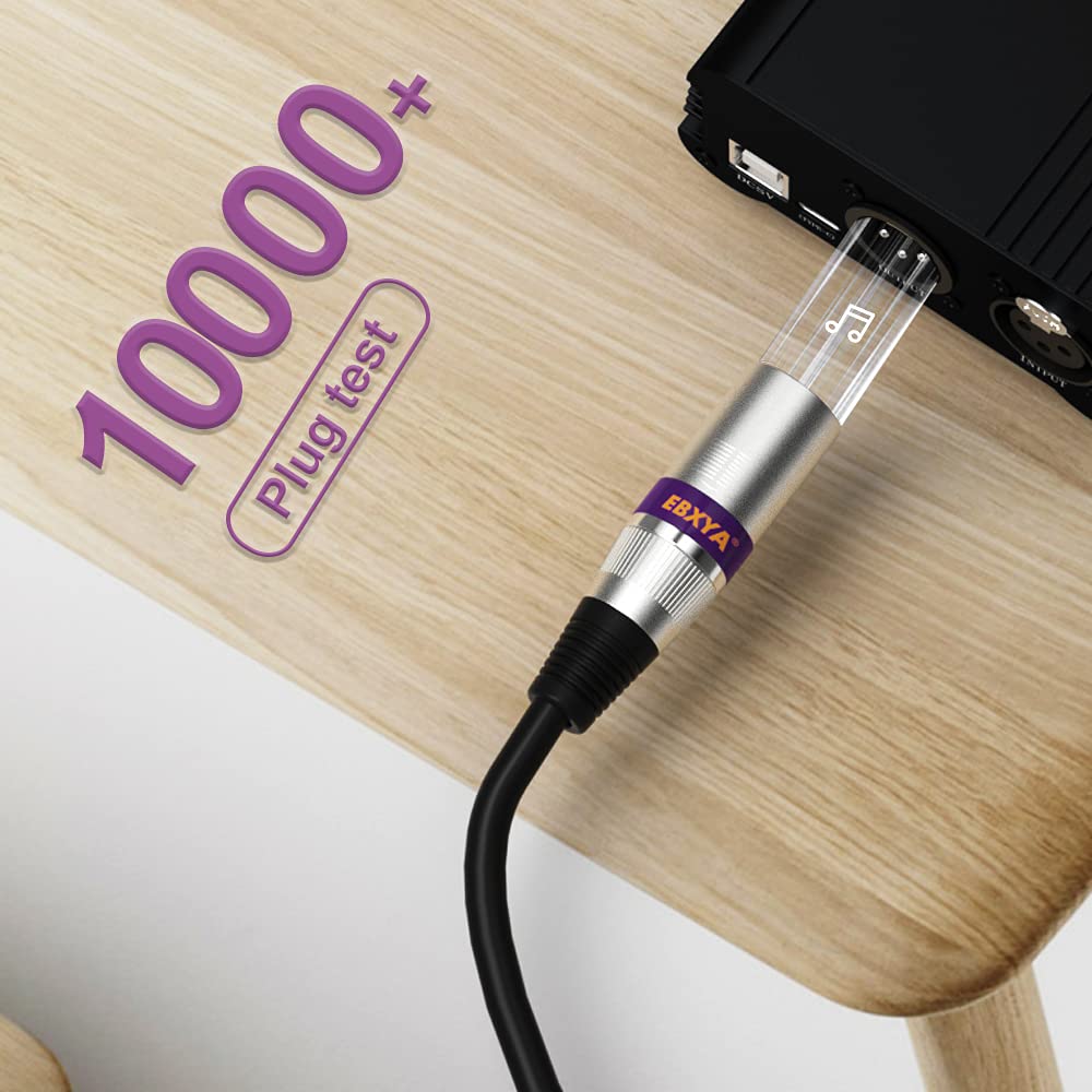 EBXYA XLR Connector, 3 Pins Male and Female Microphone Audio Cable Connector 10 Colored Pairs XLR Adapter Connectors DMX Microphone Connector