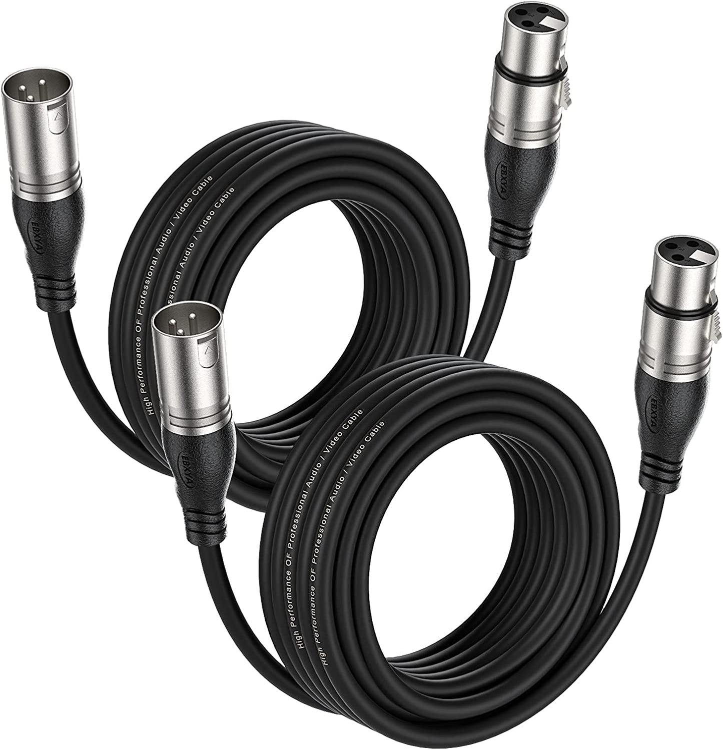 EBXYA XLR Cable - Premium Balanced Microphone Cable with 3-Pin XLR Male to Female Mic Speaker Cable,