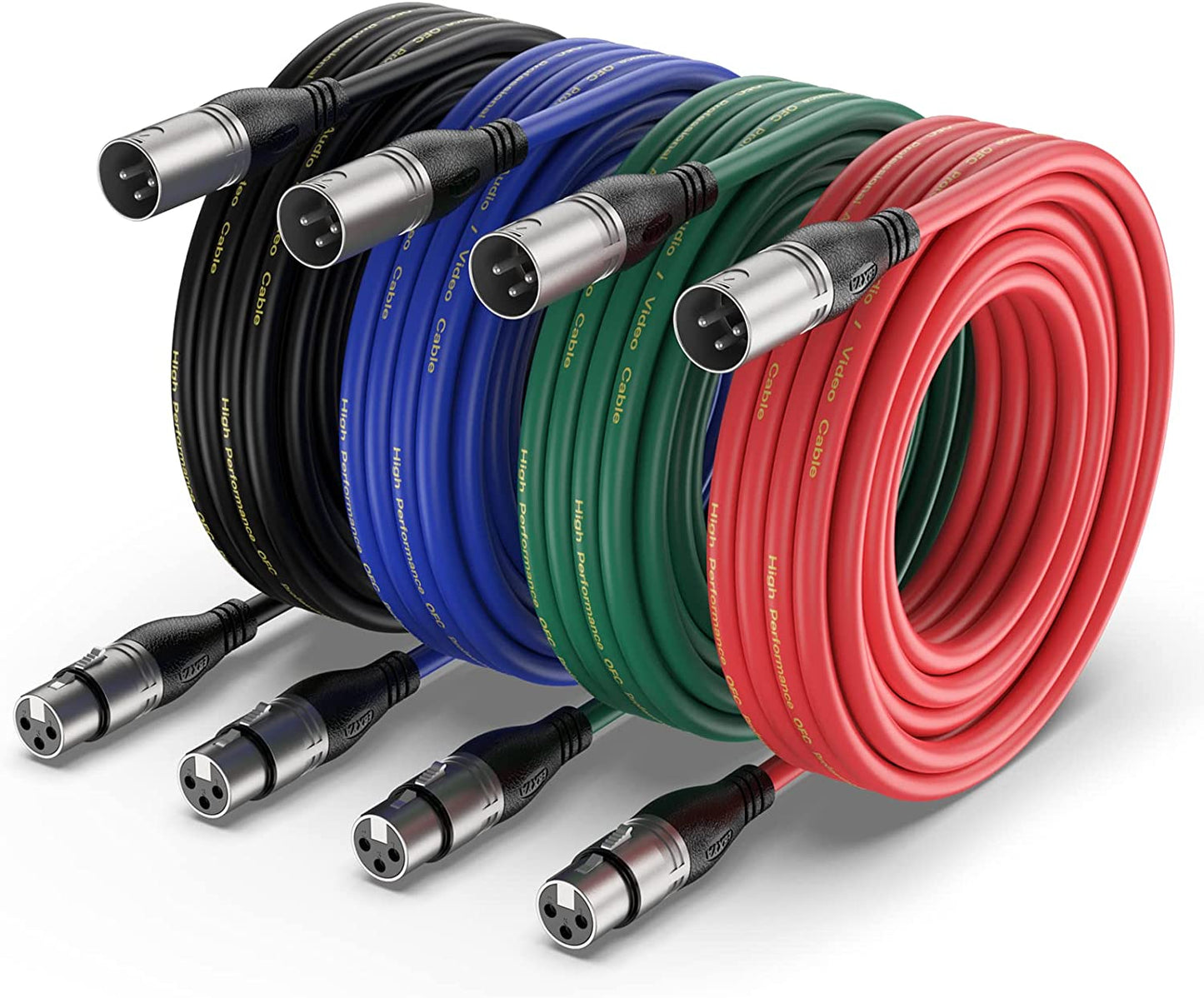EBXYA XLR Cable - Premium Balanced Microphone Cable with 3-Pin XLR Male to Female Mic Speaker Cable,