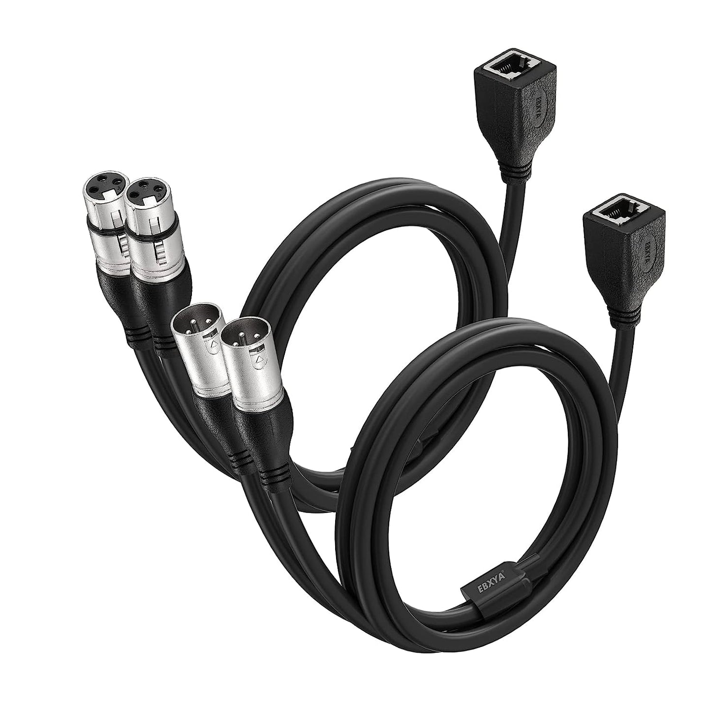 EBXYA XLR Cables, XLR Male to Female Balanced 3 Pin Metal Spring Microphone Cable Compatible with Mixers, Speakers, Amplifiers, Mic