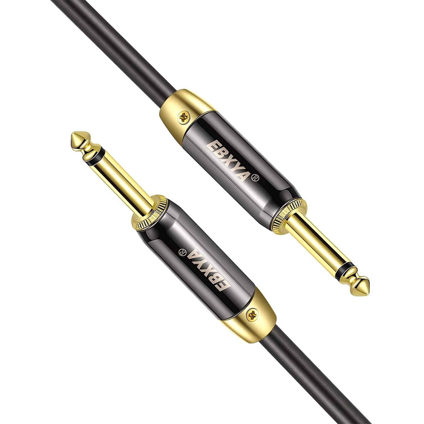 EBXYA Guitar Cable , 1/4 Inch Electric Instrument Cable Audio Guitar Cord with OFC Conductors, 22AWG Gold-Plated Connector, TS to TS Straight to Straight Amp Cord, for Guitar, Bass, Mandolin