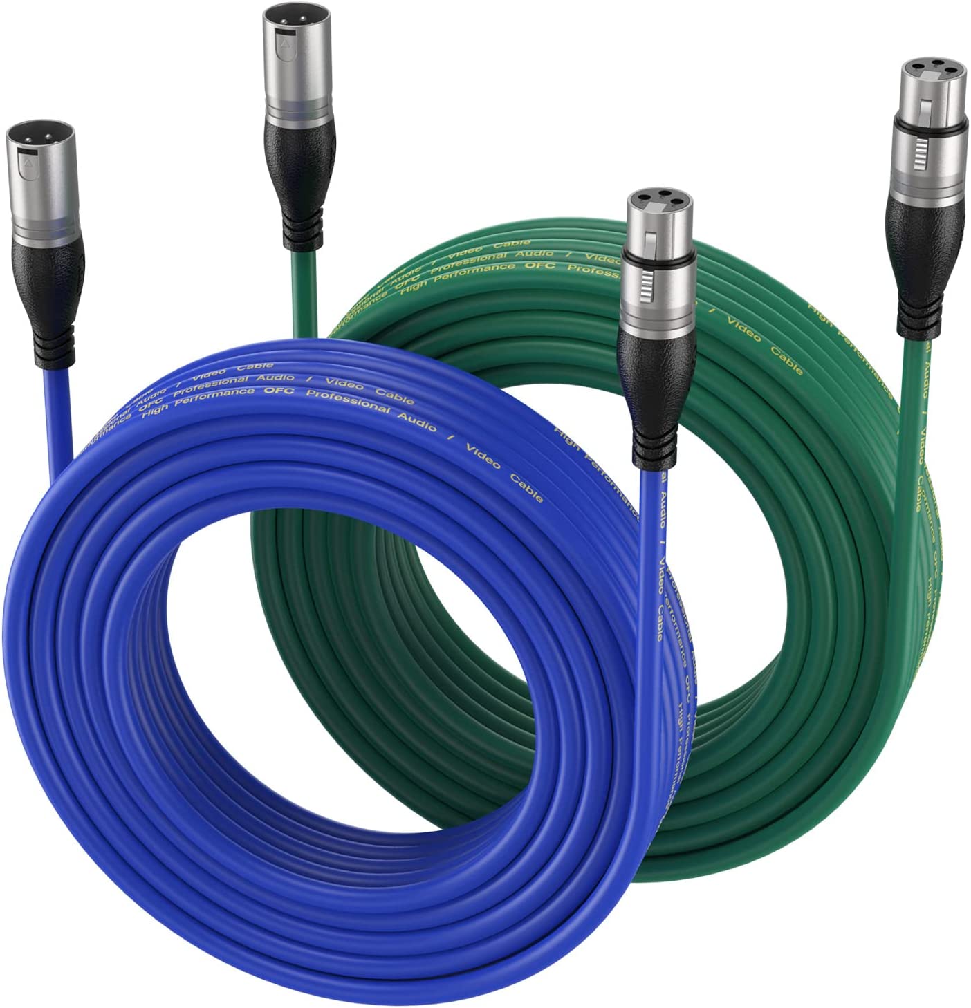 EBXYA XLR Cable - Premium Balanced Microphone Cable with 3-Pin XLR Male to Female Mic Speaker Cable,