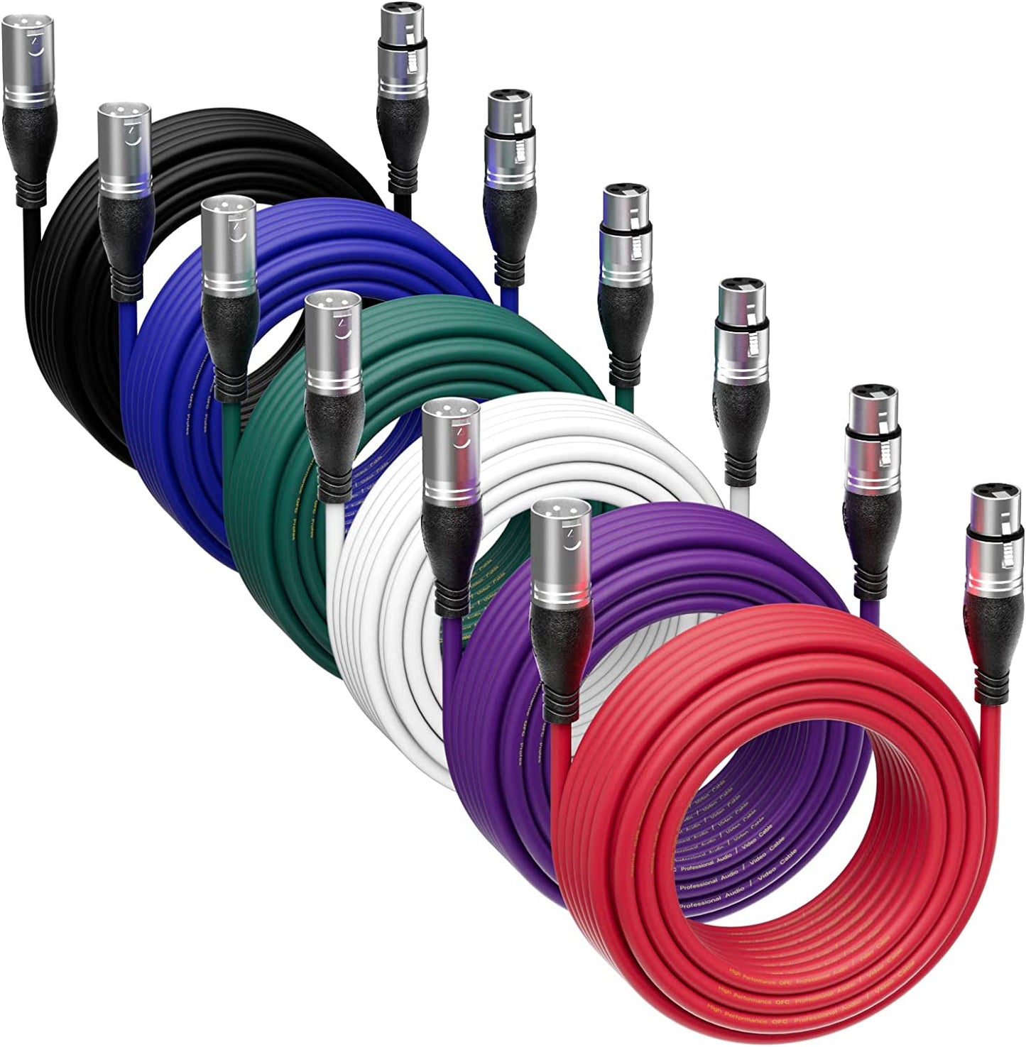 EBXYA XLR Cable - Premium Balanced Microphone Cable with 3-Pin XLR Male to Female Mic Speaker Cable,