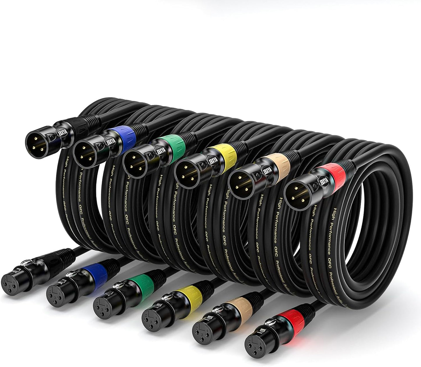 EBXYA XLR Cables Standard XLR Male to Female Microphone Cable with 3-Pin Balanced Shielded XLR Speaker Cable