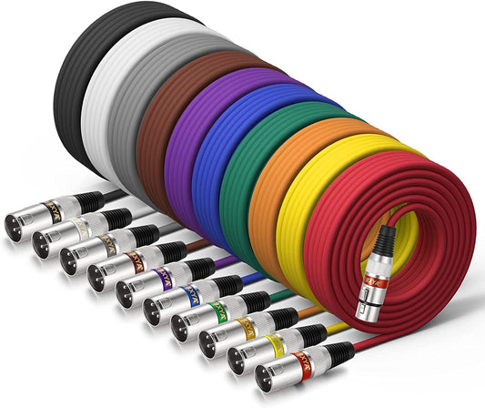 EBXYA XLR Cable 3 Pins Balanced XLR Microphone Cable Male to Female Suitable for Audio Mixer, Speaker Systems, Radio Station