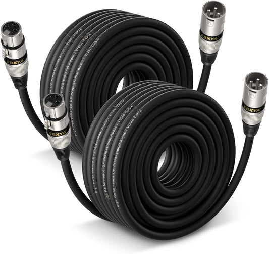 EBXYA XLR Cable, Balanced DMX Cable, 3 Pin Male to Female Microphone Cable Mic Patch Cords Compatible with Speakers, Mixer, Stage Lighting