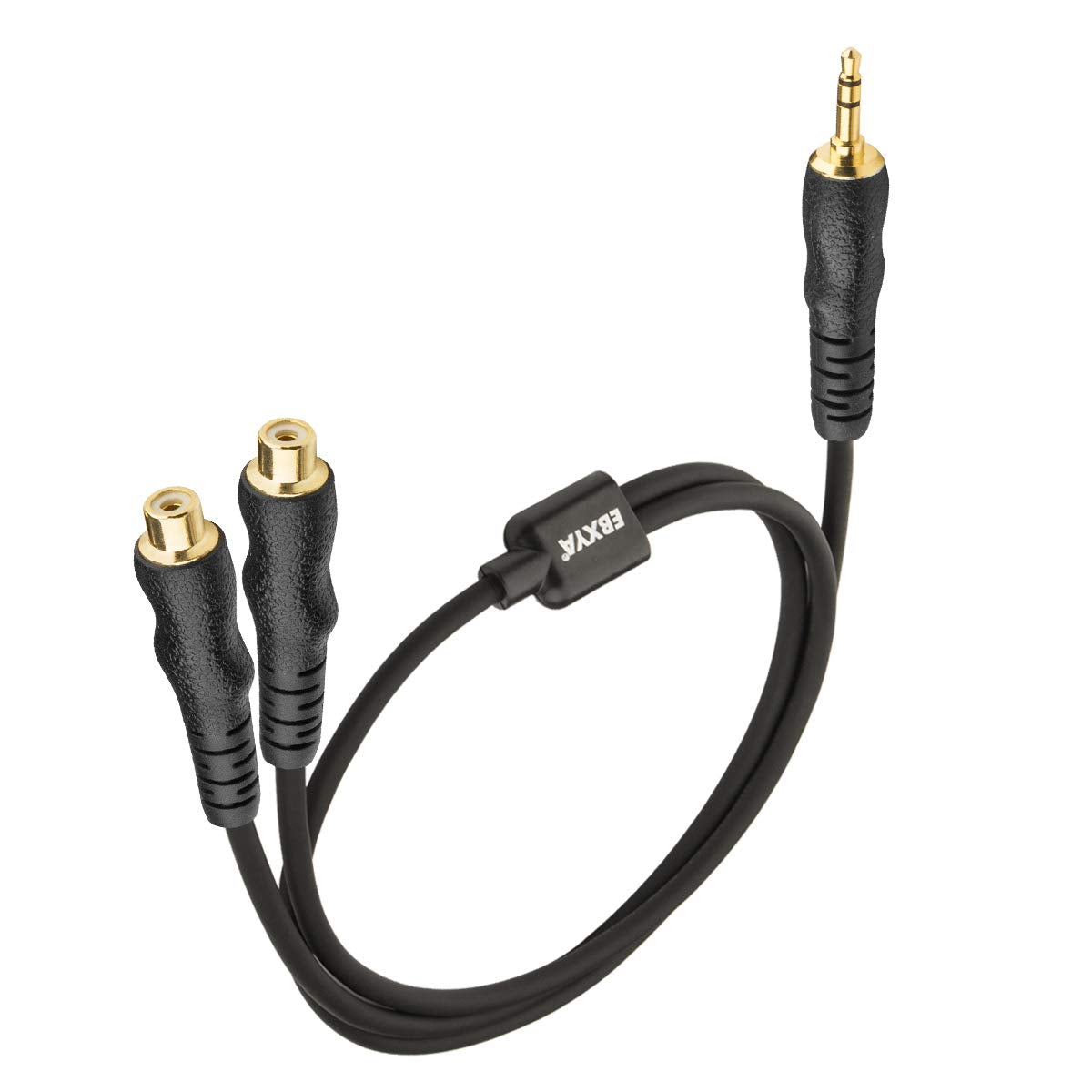 EBXYA 3.5mm to RCA Cable 3 Ft 2 Pack, Dual RCA Female to Male 3.5mm Audio AUX Cord 3 Feet