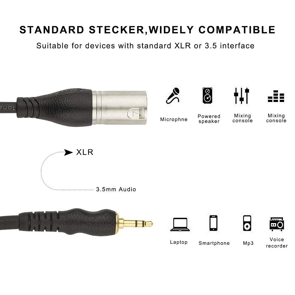 EBXYA 3.5mm to RCA Cable 3 Ft 2 Pack, Dual RCA Female to Male 3.5mm Audio AUX Cord 3 Feet