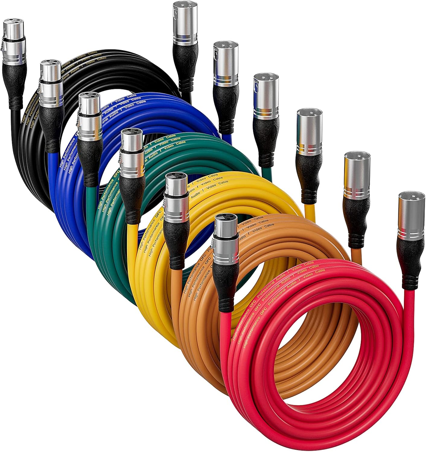 EBXYA XLR Cable - Premium Balanced Microphone Cable with 3-Pin XLR Male to Female Mic Speaker Cable