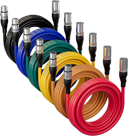 EBXYA XLR Cable - Premium Balanced Microphone Cable with 3-Pin XLR Male to Female Mic Speaker Cable