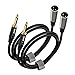 EBXYA 1/4'' TS TRS Mono Guitar to XLR Male Unbalanced Cable, 6.35 Jack to XLR Cable, 2 Packs