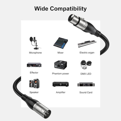 EBXYA XLR Cable - Premium Balanced Microphone Cable with 3-Pin XLR Male to Female Mic Speaker Cable