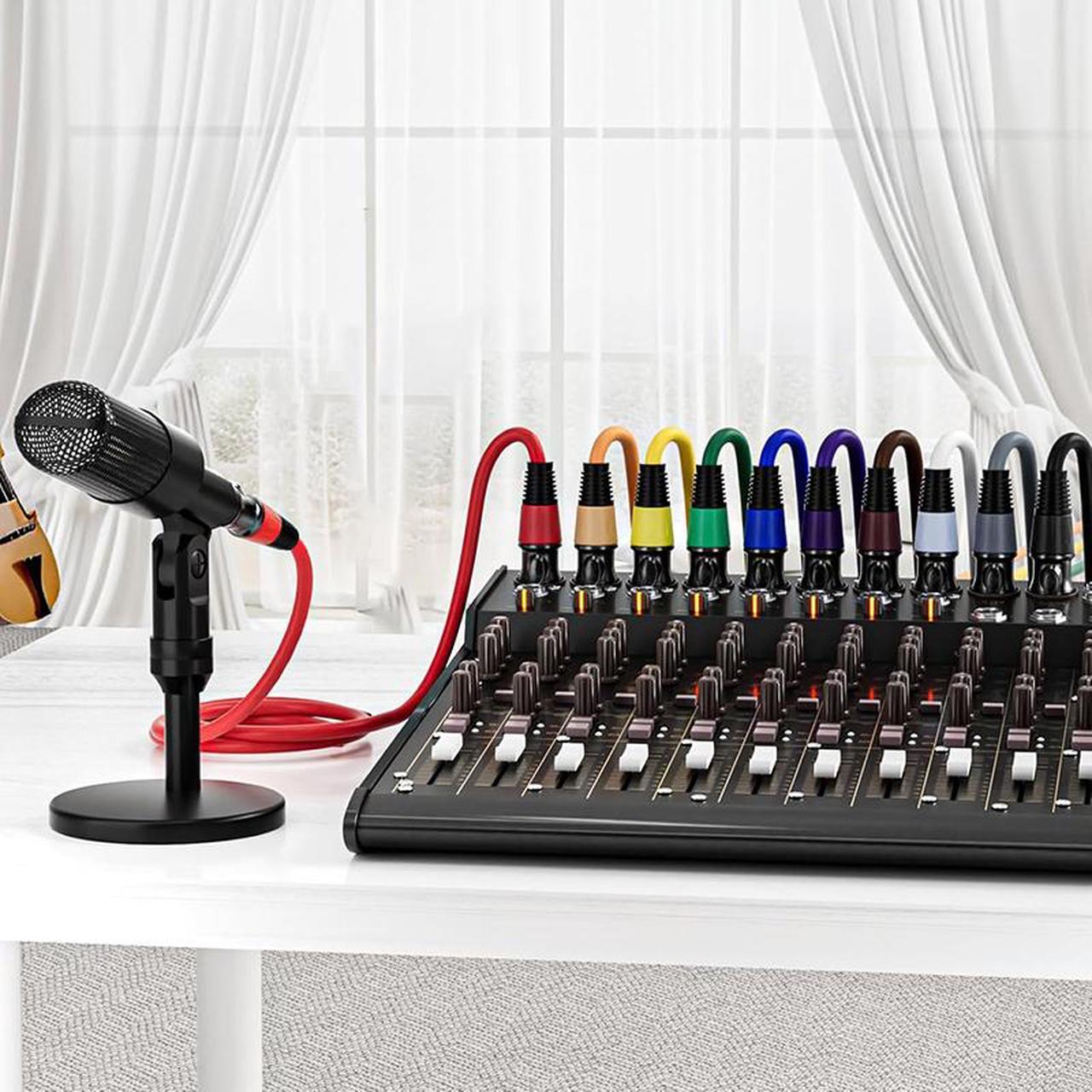 EBXYA XLR Microphone Cable - XLR Male to Female Cable 6ft 4-Packs with 3-Pin Balanced XLR Cables Suitable for Mic Mixer, Recording Studio, Speaker Be the first to review this product...，Red, yellow, orange, and green four colors
