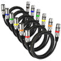 EBXYA XLR Cable 2ft 10 Pack 3 Pins Balanced XLR Microphone Cable Male to Female Suitable for Audio Mixer, Speaker Systems, Radio Station