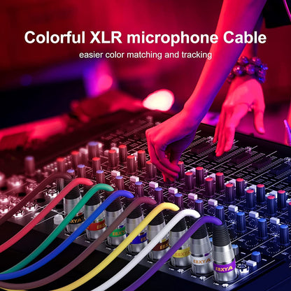 EBXYA XLR Cable 2ft 10 Pack 3 Pins Balanced XLR Microphone Cable Male to Female Suitable for Audio Mixer, Speaker Systems, Radio Station