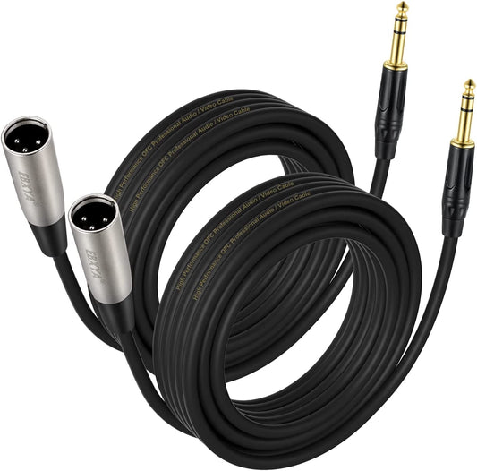 EBXYA 1/4" TRS to XLR Male Balanced Mic Microphone Cable , XLR to 6.35 Jack