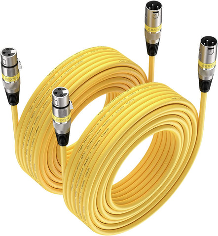 EBXYA XLR Cable（50ft - DMX Cable with 3 Pins Balanced Shielded XLR Male to Female Mic Cable Cords