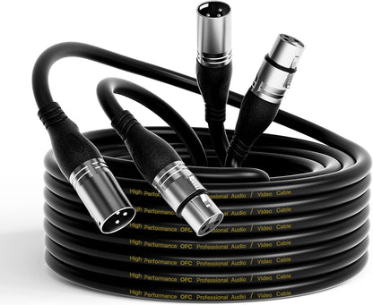 EBXYA XLR Cable  - Premium Balanced Microphone Cable with 3-Pin XLR Male to Female Mic Speaker Cable,