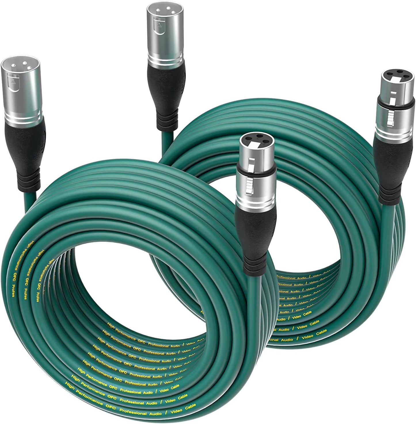 EBXYA XLR Cable（50ft - DMX Cable with 3 Pins Balanced Shielded XLR Male to Female Mic Cable Cords