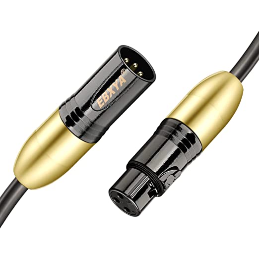 EBXYA XLR Microphone Cable  Balanced XLR Cable, 22 AWG Gold Plated Male to Female Mic Cable Anti-Interference for Live Performance and Recording Studio