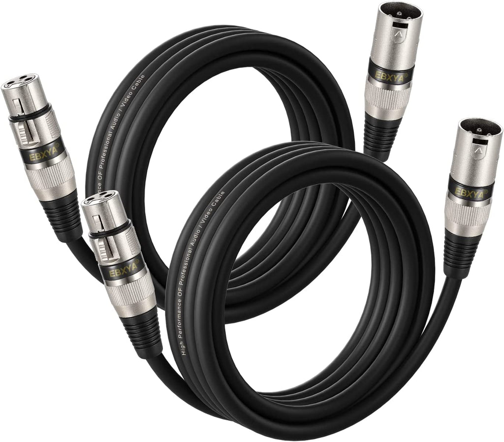 EBXYA XLR Cable 3 Pins Balanced XLR Microphone Cable Male to Female Suitable for Audio Mixer, Speaker Systems, Radio Station