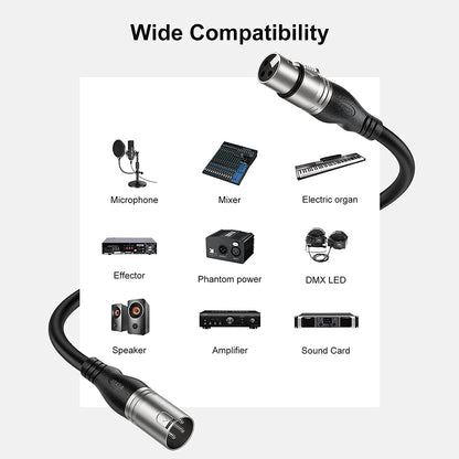 EBXYA XLR Cable  - Premium Balanced Microphone Cable with 3-Pin XLR Male to Female Mic Speaker Cable,