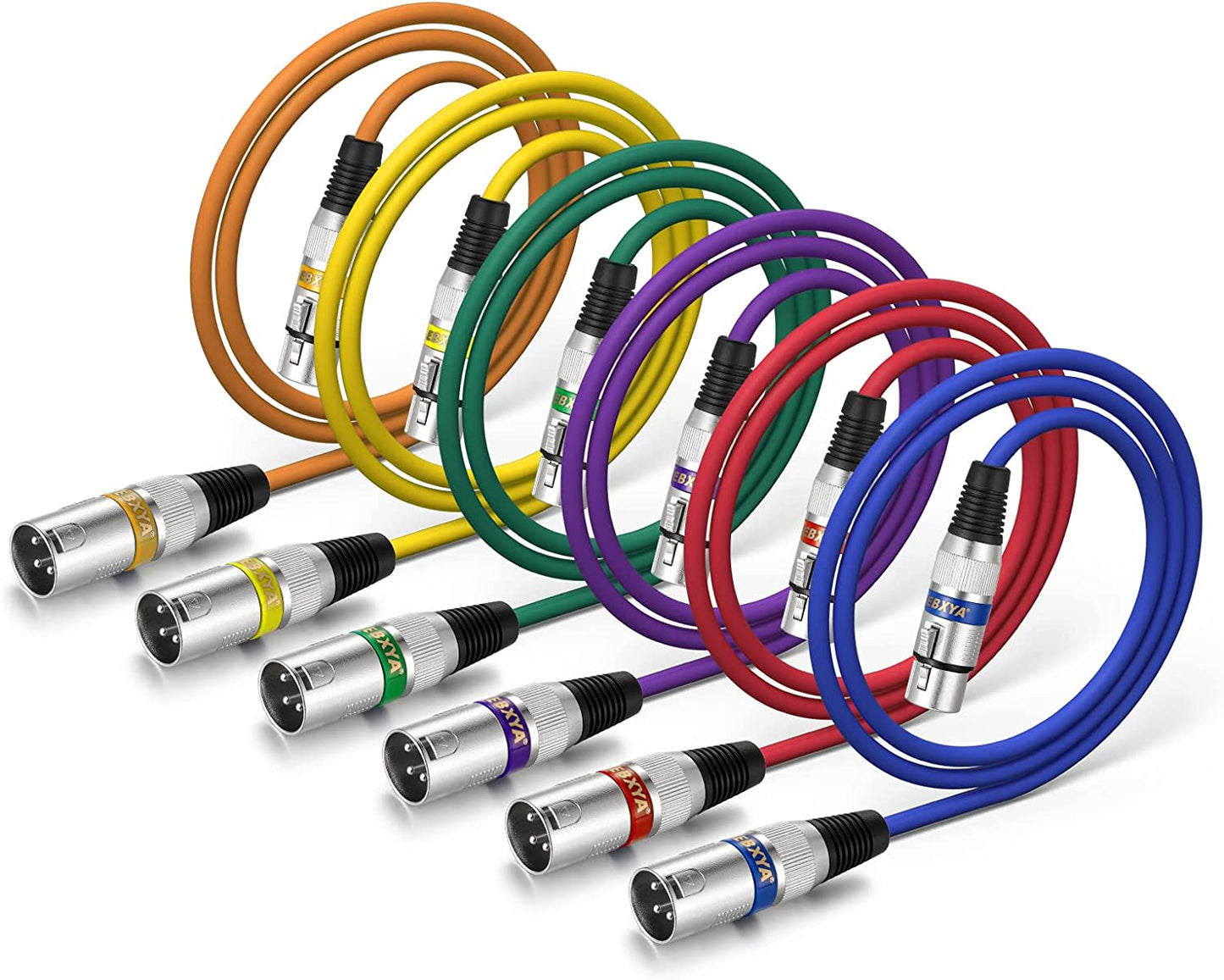 EBXYA XLR Cable 3 Pins Balanced XLR Microphone Cable Male to Female Suitable for Audio Mixer, Speaker Systems, Radio Station