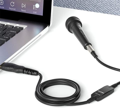 EBXYA XLR to USB Cable, USB to XLR Microphone Cable 3 Pin XLR Female Cables Adapter with USB to Type-C Adapter Cord for Audio Recording Karaoke Live Podcast