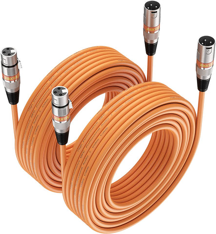 EBXYA XLR Cable（50ft - DMX Cable with 3 Pins Balanced Shielded XLR Male to Female Mic Cable Cords
