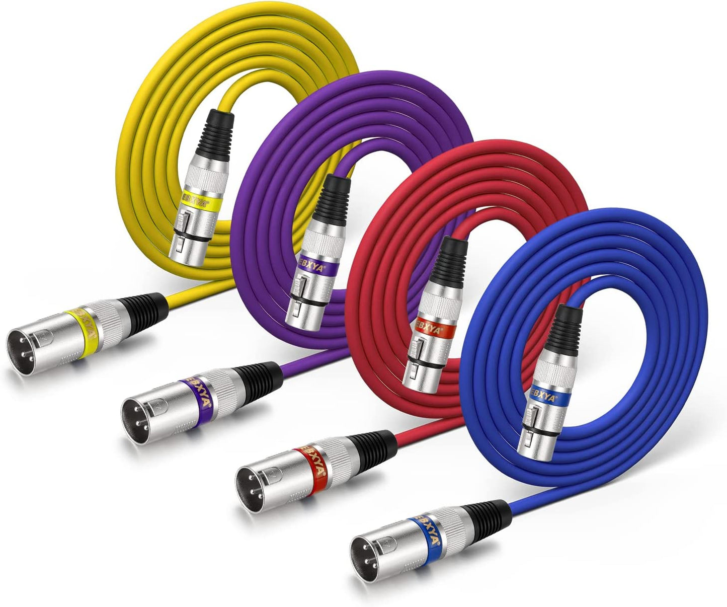 EBXYA XLR Cable 3 Pins Balanced XLR Microphone Cable Male to Female Suitable for Audio Mixer, Speaker Systems, Radio Station