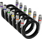 EBXYA XLR Cables, XLR Male to Female Balanced 3 Pin Metal Spring Microphone Cable Compatible with Mixers, Speakers, Amplifiers, Mic