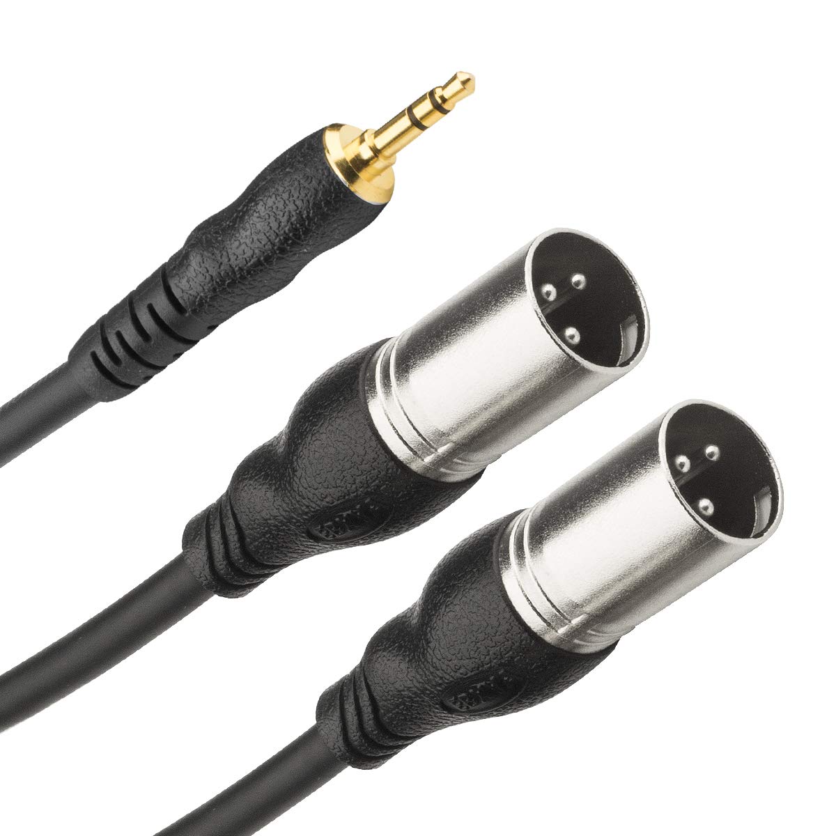 EBXYA 3.5mm to RCA Cable 3 Ft 2 Pack, Dual RCA Female to Male 3.5mm Audio AUX Cord 3 Feet