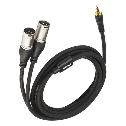EBXYA 3.5mm to RCA Cable 3 Ft 2 Pack, Dual RCA Female to Male 3.5mm Audio AUX Cord 3 Feet