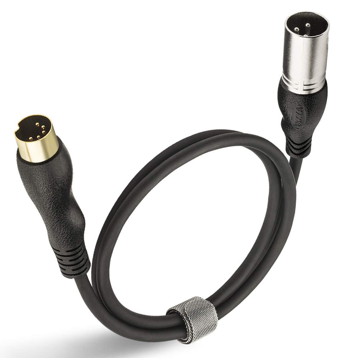 EBXYA MIDI to XLR Adapter Cable  - MIDI 5 Pins DIN Male to XLR 3 Pins Male