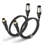 EBXYA MIDI to XLR Adapter Cable  - MIDI 5 Pins DIN Male to XLR 3 Pins Male