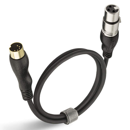 EBXYA MIDI to XLR Adapter Cable  - MIDI 5 Pins DIN Male to XLR 3 Pins Male